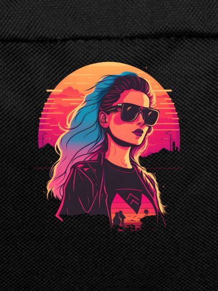 Synthwave Girl wearing sunglasses