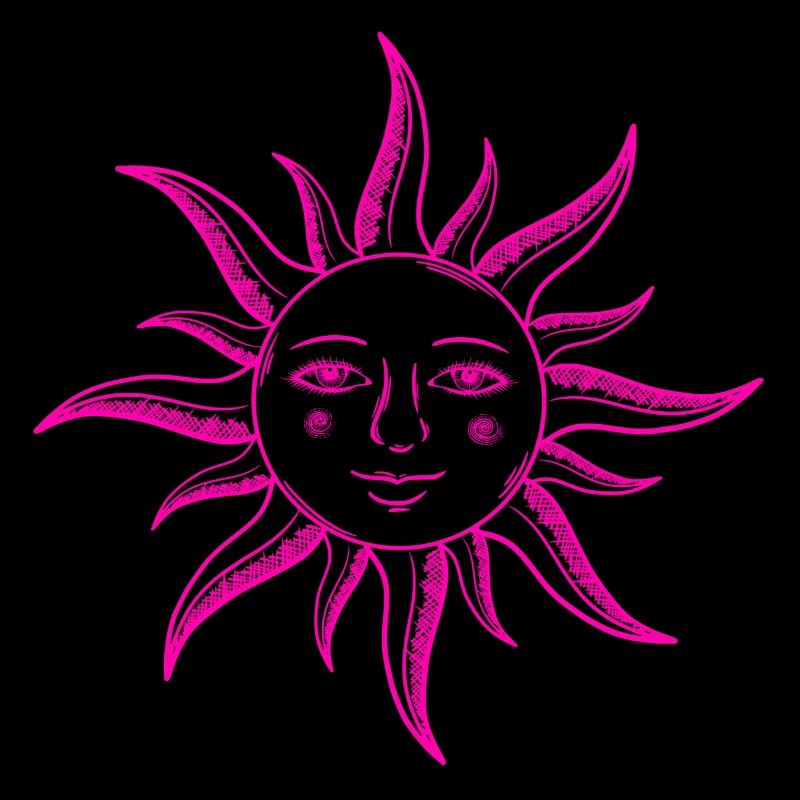 sun face sacred geometry yoga simple form