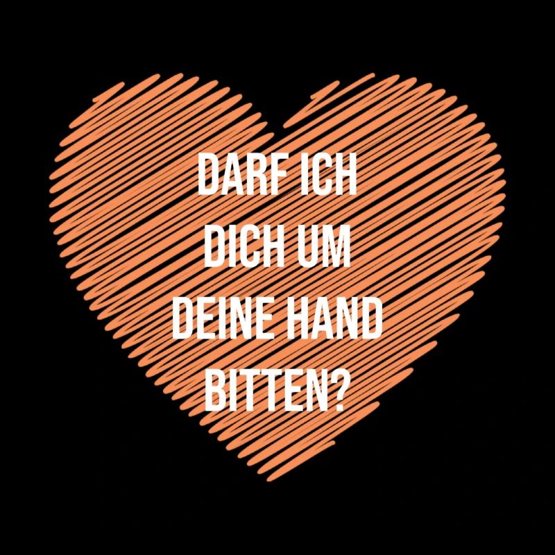 Heriatsantrag beim Kochen
