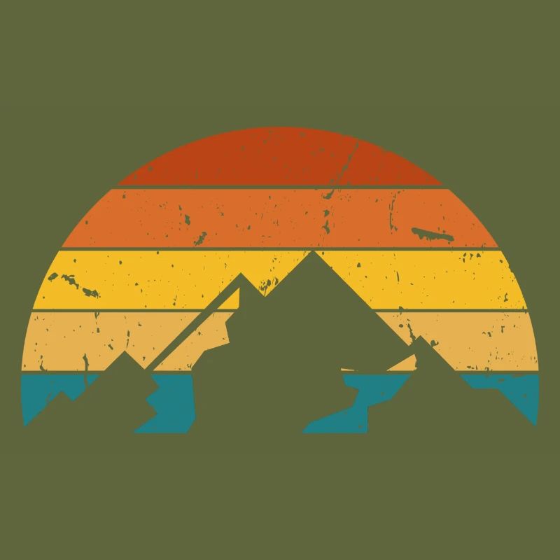 Retro mountain