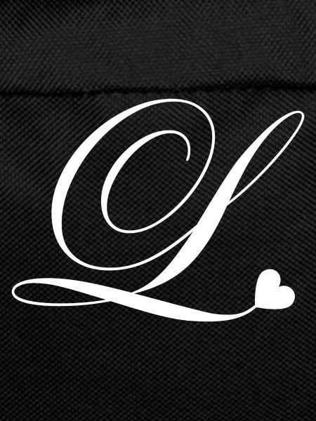 Letter l calligraphy heart