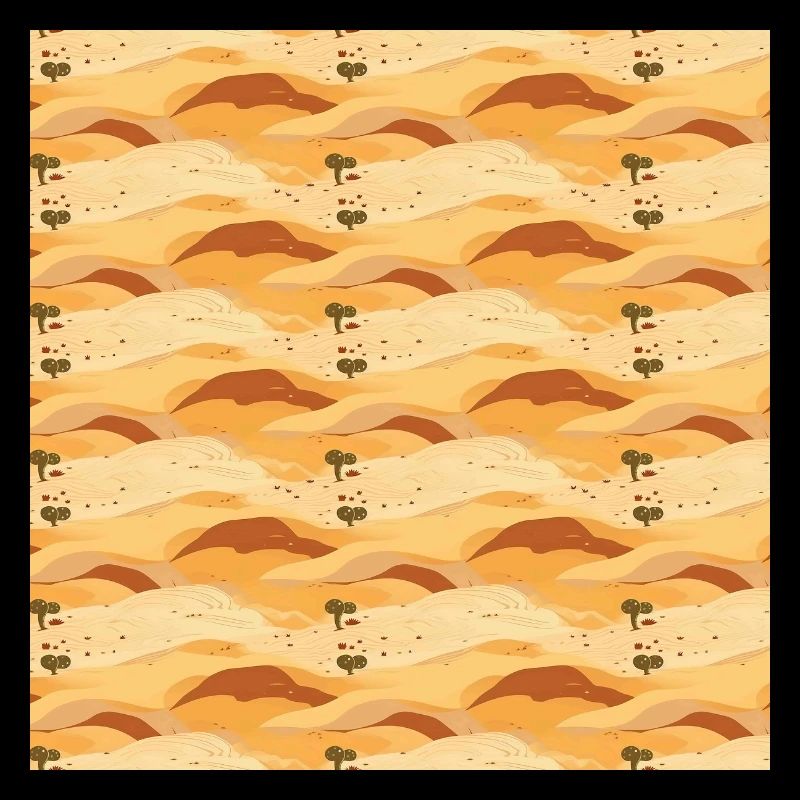 Desert Seamless Pattern Sand Sahara Dunes Arabic