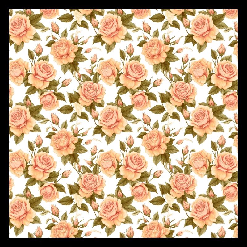 Roses Seamless Pattern Beautiful Elegant Aesthetic