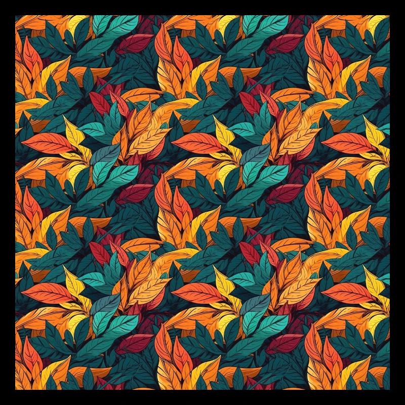 Leaves Seamless Pattern Leaf Foliage Nature Print