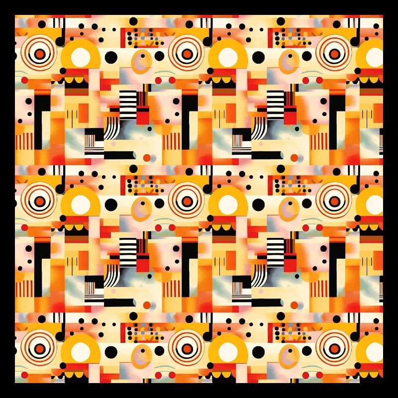 Abstract Seamless Pattern Shapes Lines Modern Art