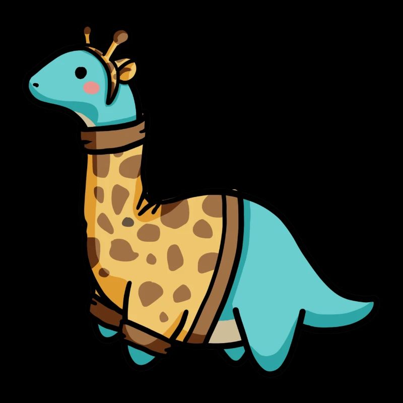 hugadino giraffe dino, cute dinosaur