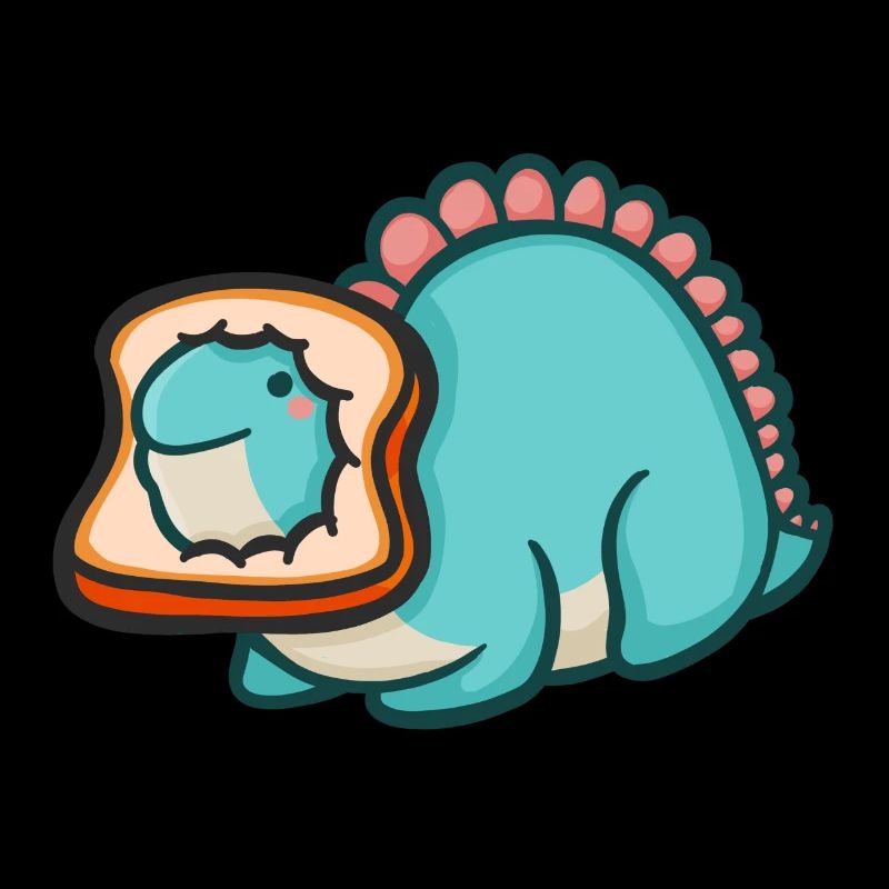 hugadino bread dino, cute dinosaur