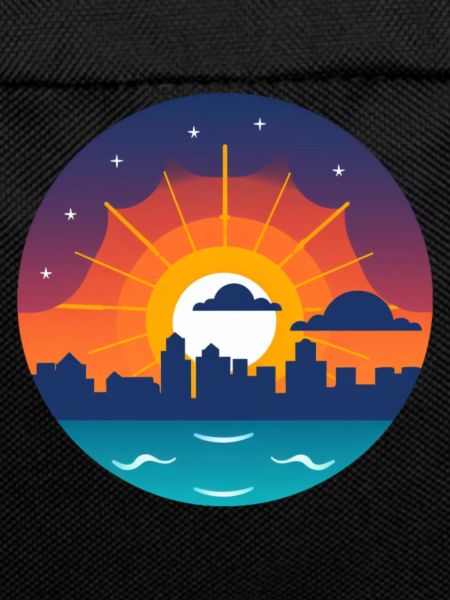 Comic Sunset Skyline