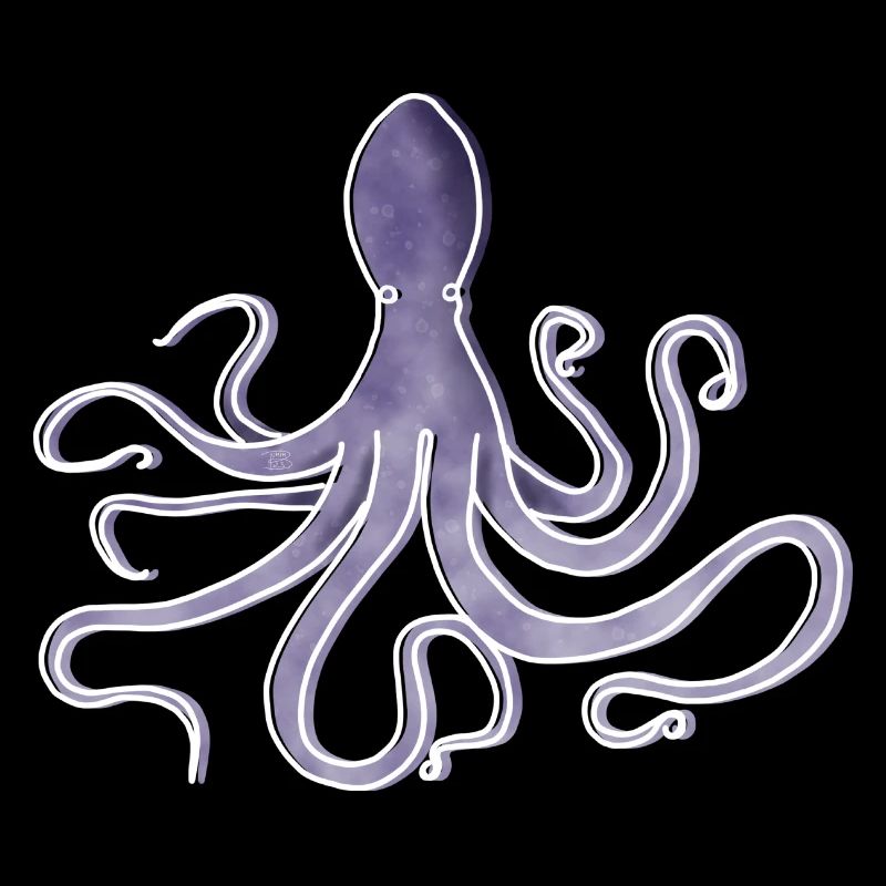 "Octopus", Boho Line Art Design, Series "Ocean"