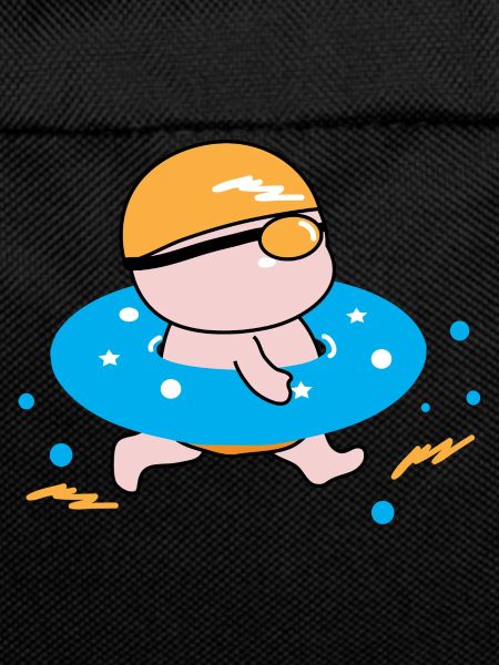 Happy boy enjoy swimming