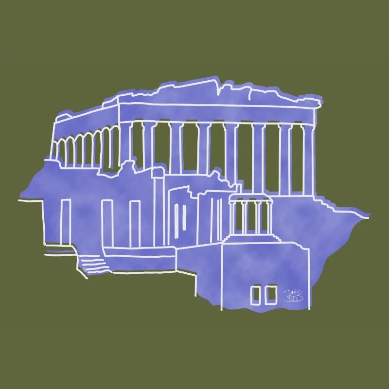 « Acropolis », design de lignes boho, série « Grèce »