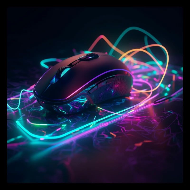 Mouse neon art