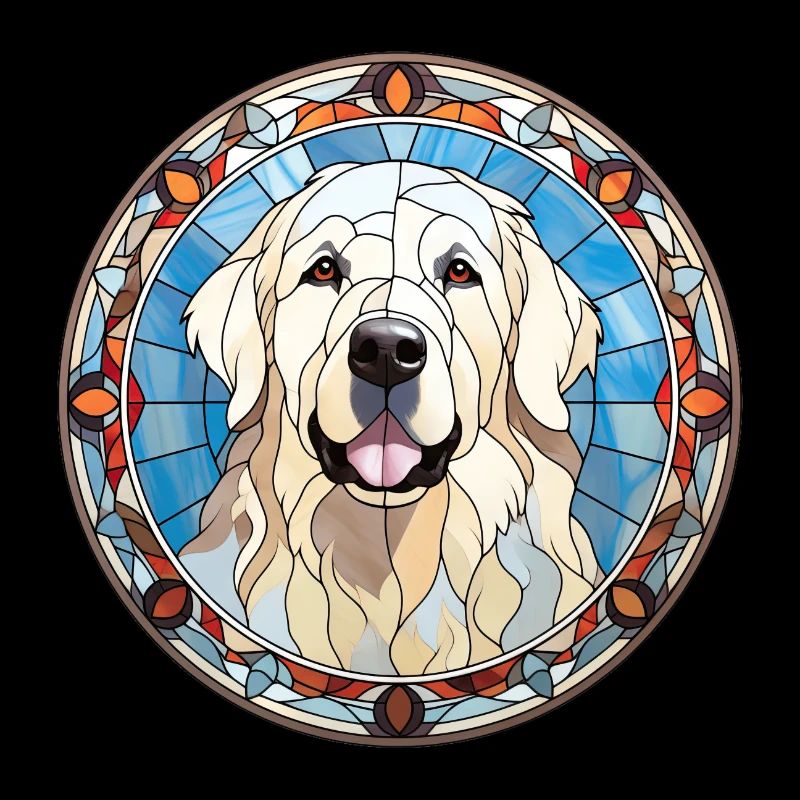 Große Pyrenäen Hunderasse Aquarellglas