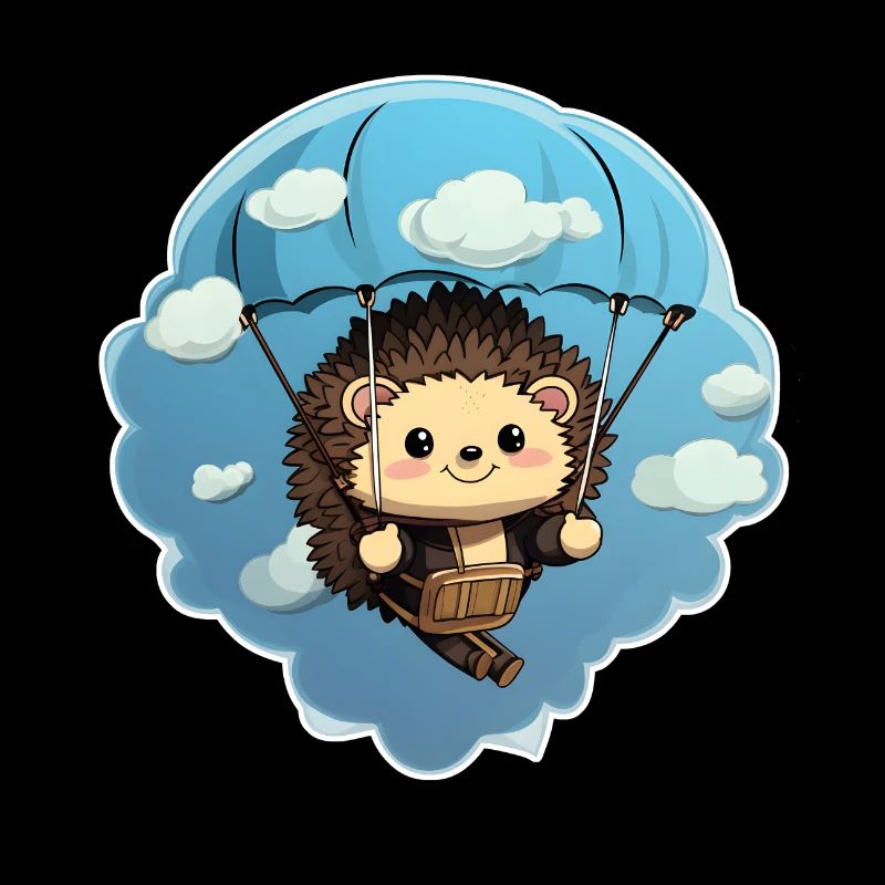 Hedgehog parachute jump