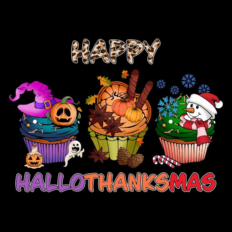 Happy HalloThanksMas Cupcakes
