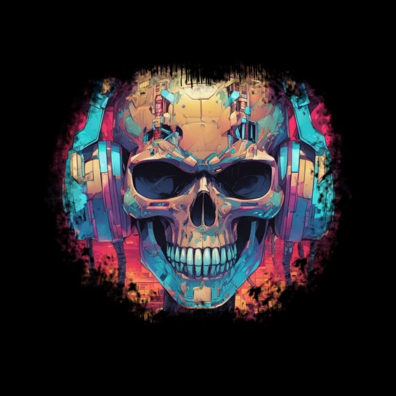 Cyberpunk Skull // TechSkull Matrix