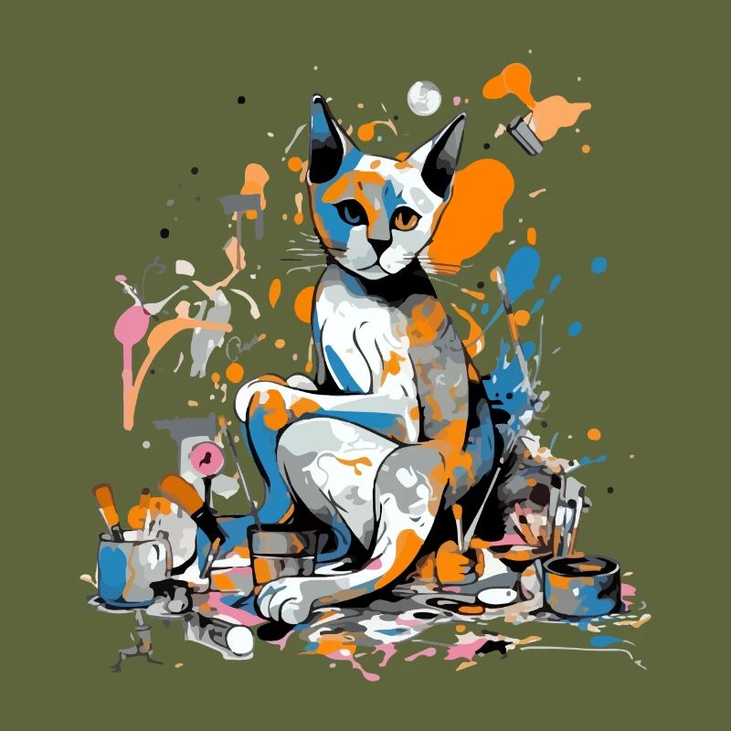 Miko the painter cat