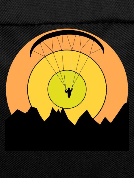 Paragliding in the sunset