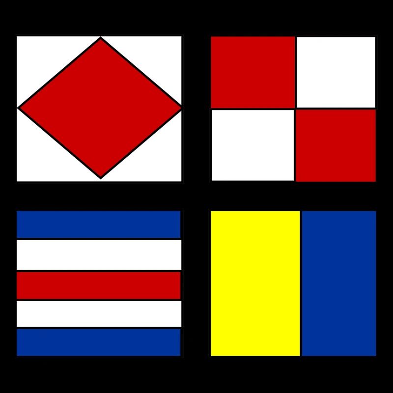 4 drapeaux nautiques