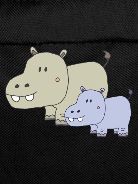 Hippopotamus father and son