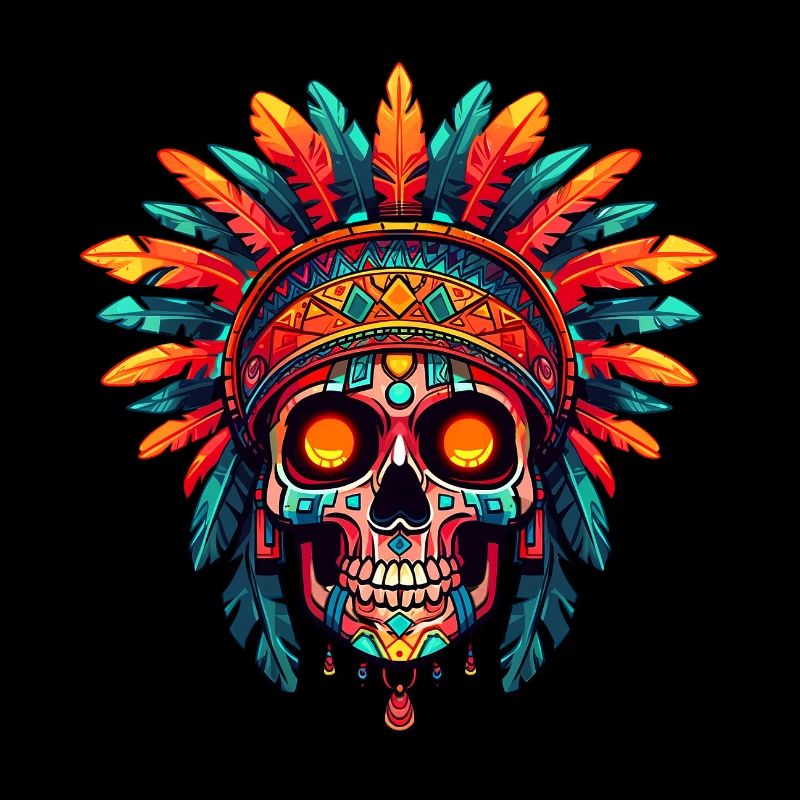 Aztec skull 002