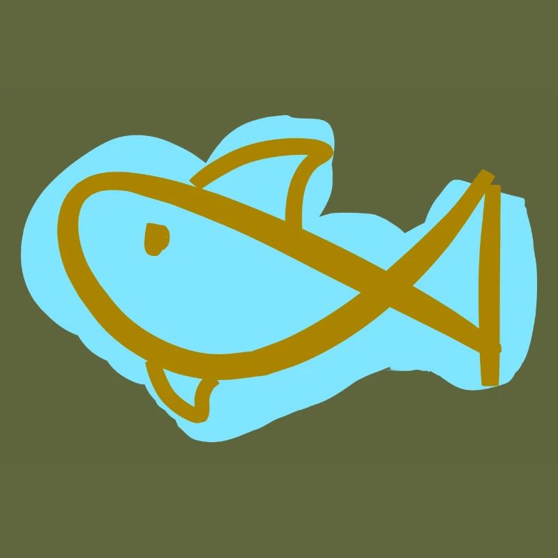 Small stylized shark