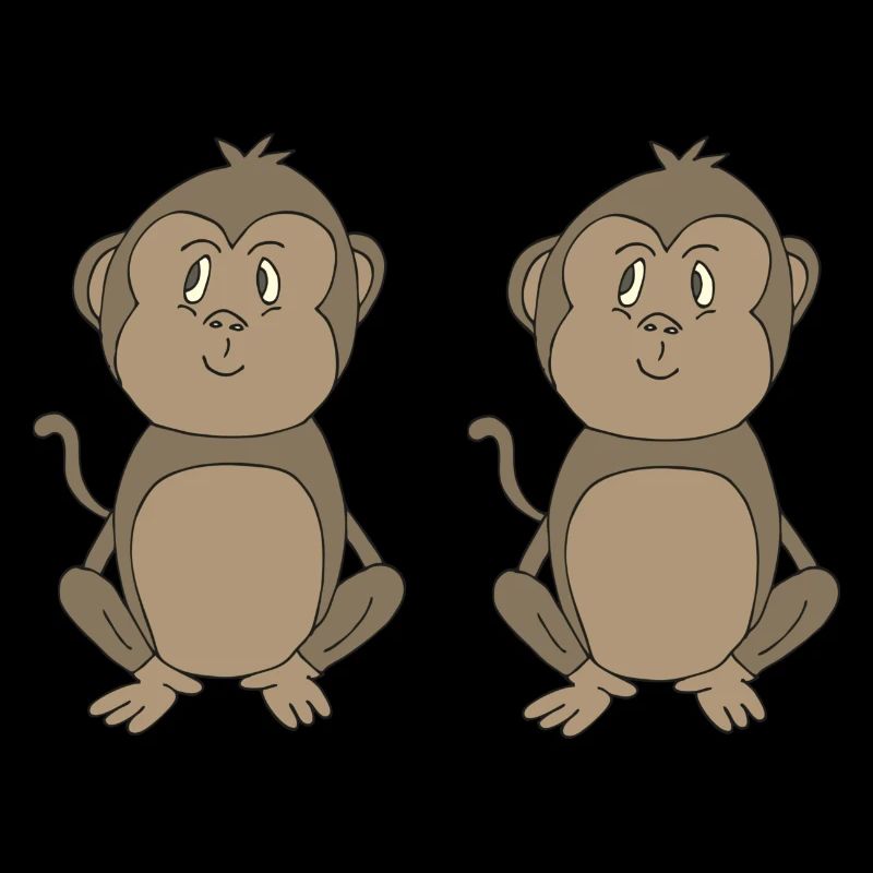 affe lustig im doppelpack