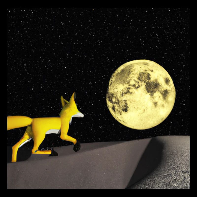 Fox walk to the moon