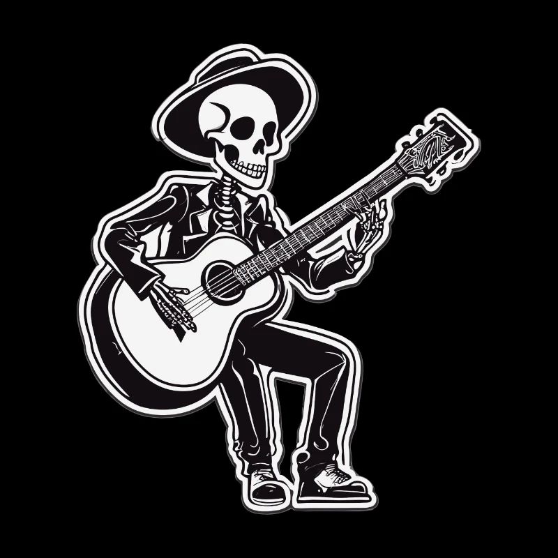 Guitar playing Skeleton