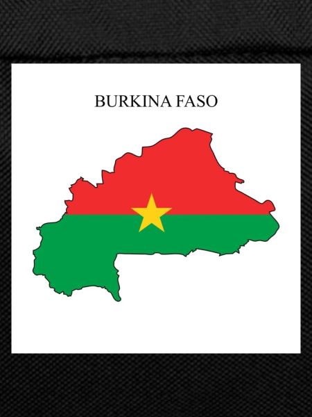 Burkina Faso Flagge, Map
