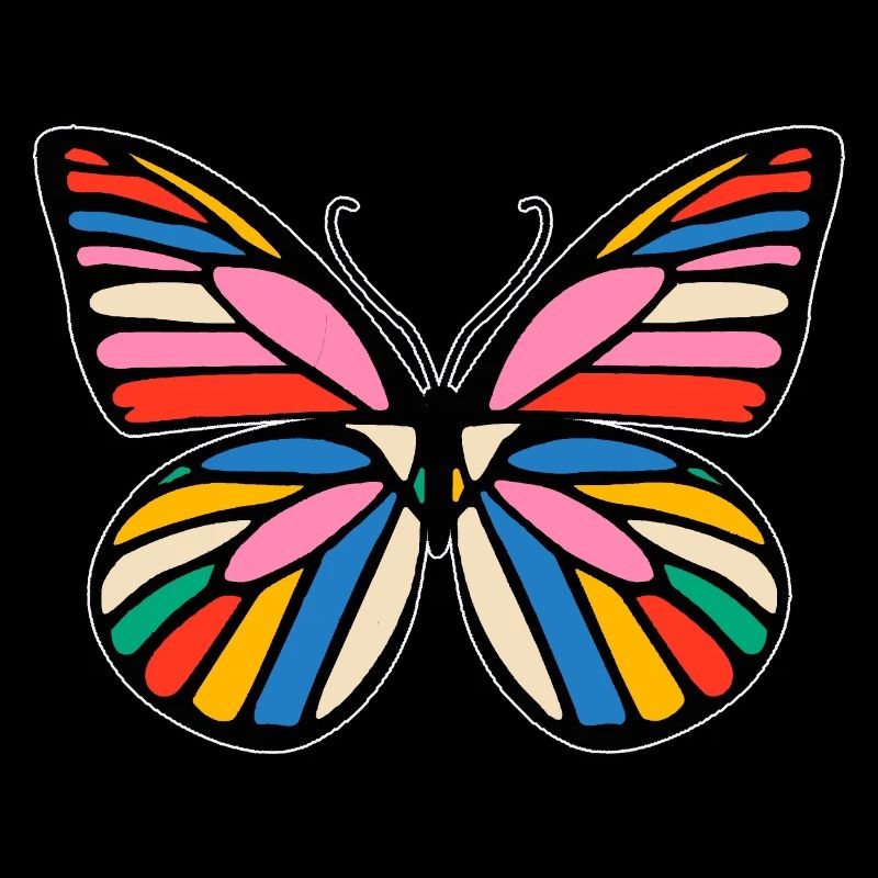 Joyeux papillon multicolore