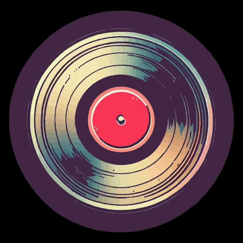 Disque vinyle rétro