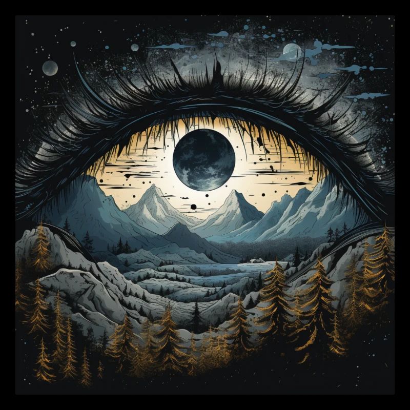 Eye planet landscape