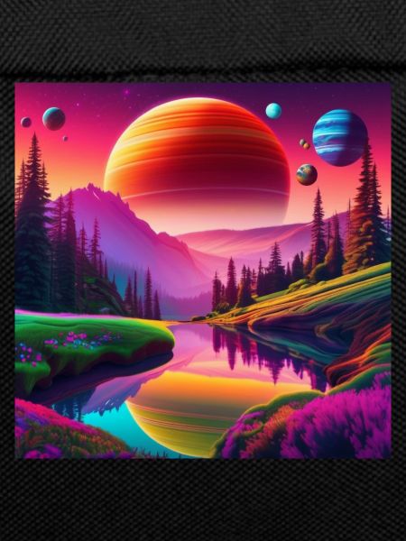 psychedelisches trippy Planeten-Design