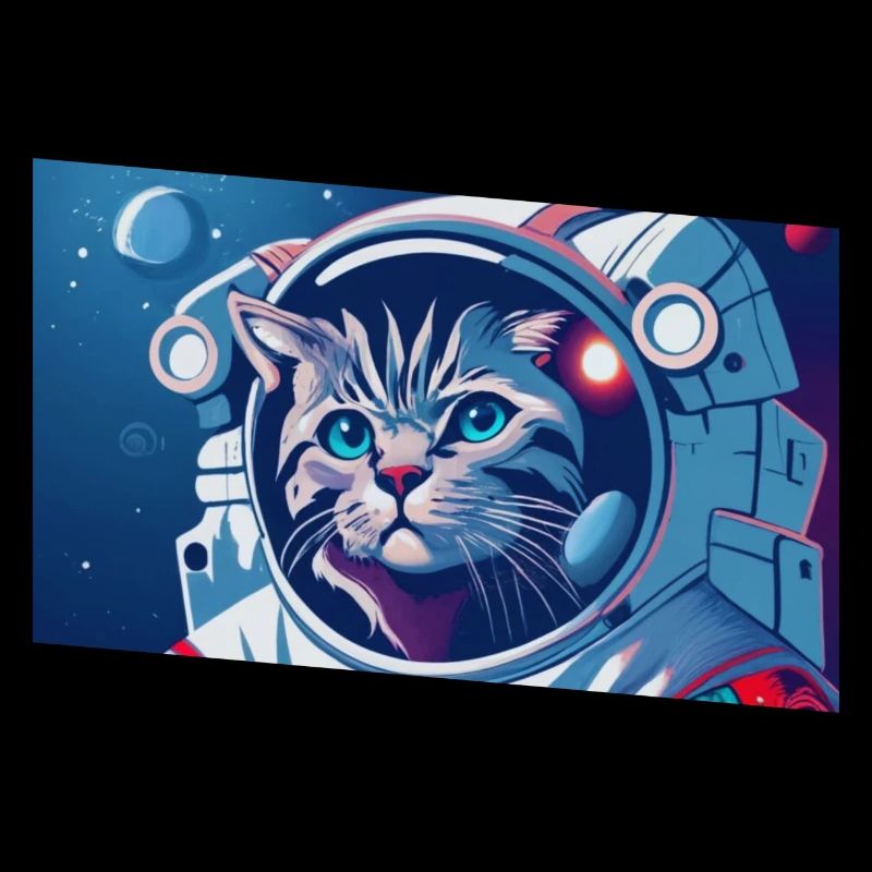 Chat astronaute dans l’espace
