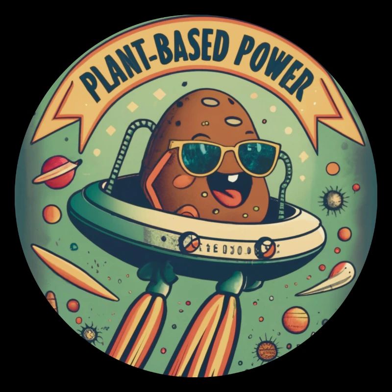 Space potato character plant based
