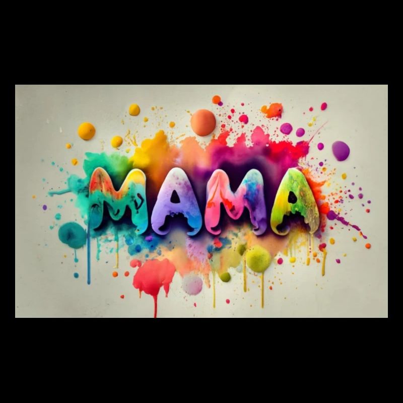 Maman colorée colorée