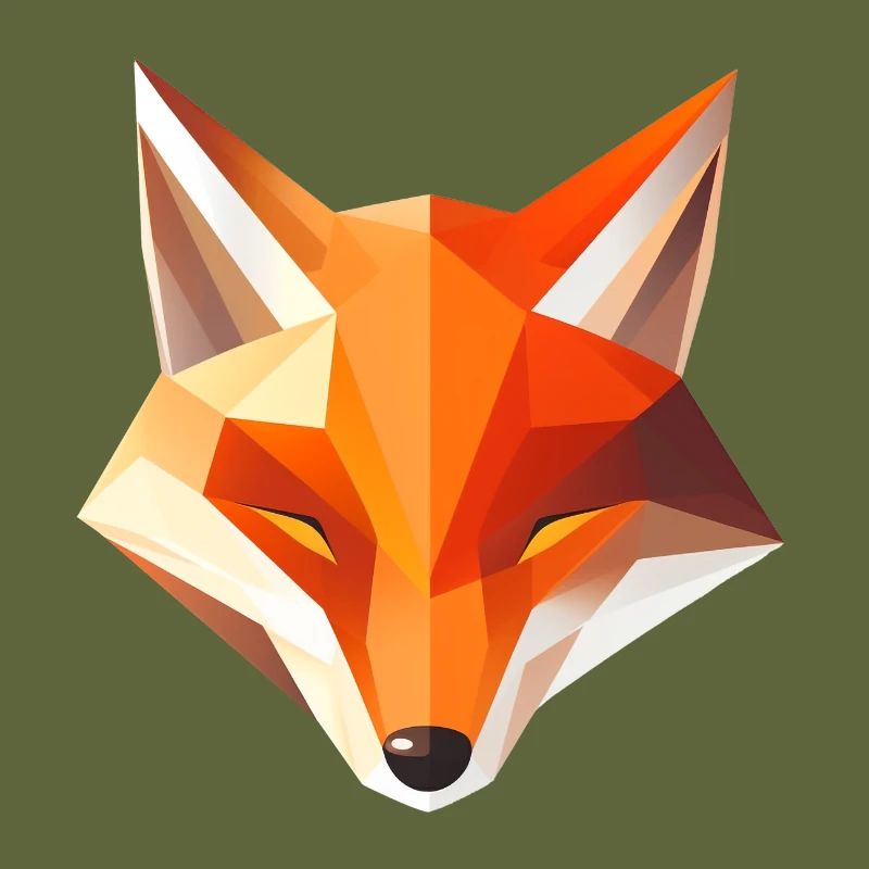 Fuchs Kopf Low Poly Logo Design