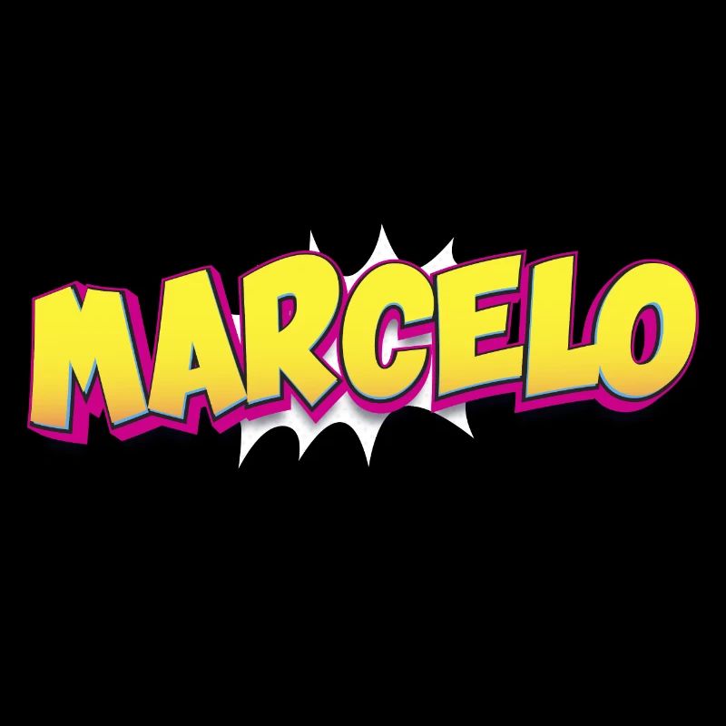 Marcelo Benutzerdefinierter Name Comic-Stil Pop-Art,