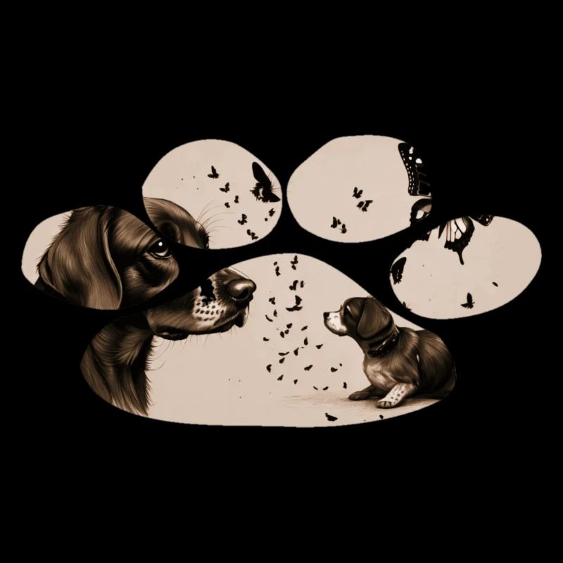 Le chien et le papillon