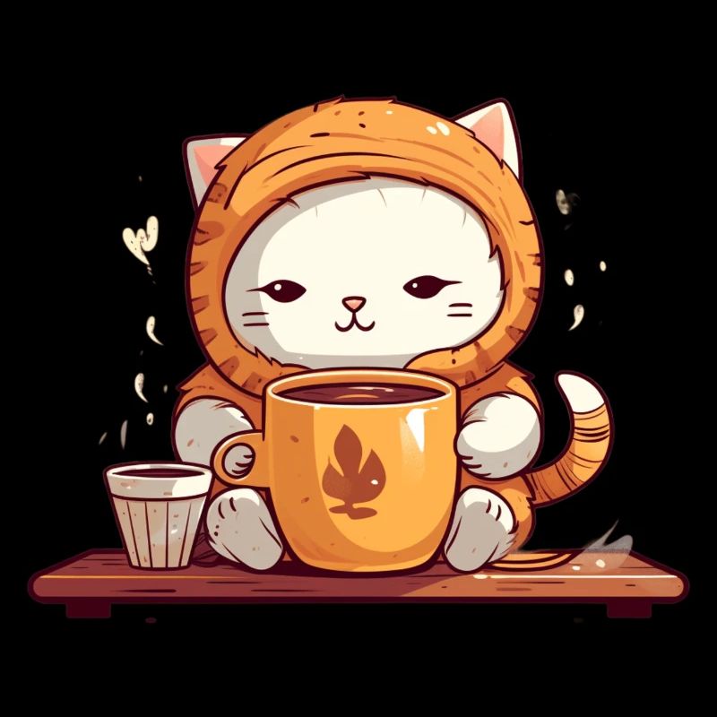 Chat de café