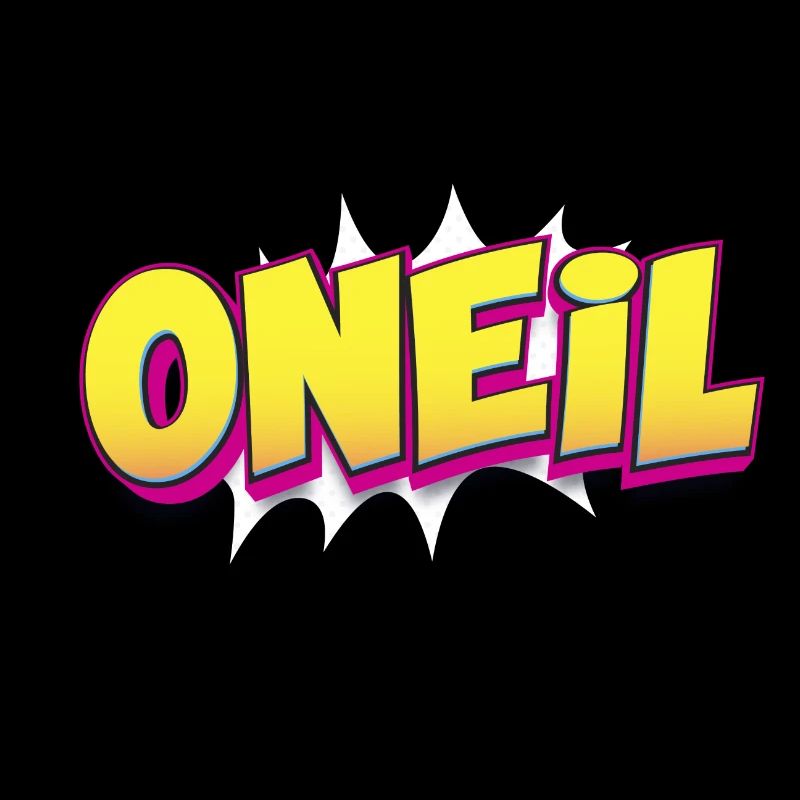 Oneil Benutzerdefinierter Name Comic-Buch-Stil Pop-Art, Oneil