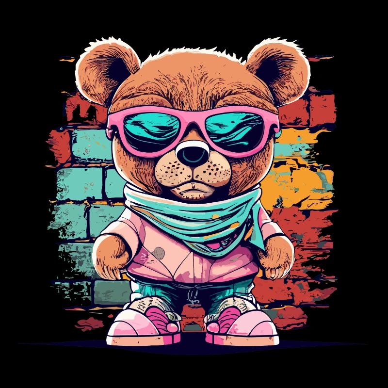 Grafitti teddy bear