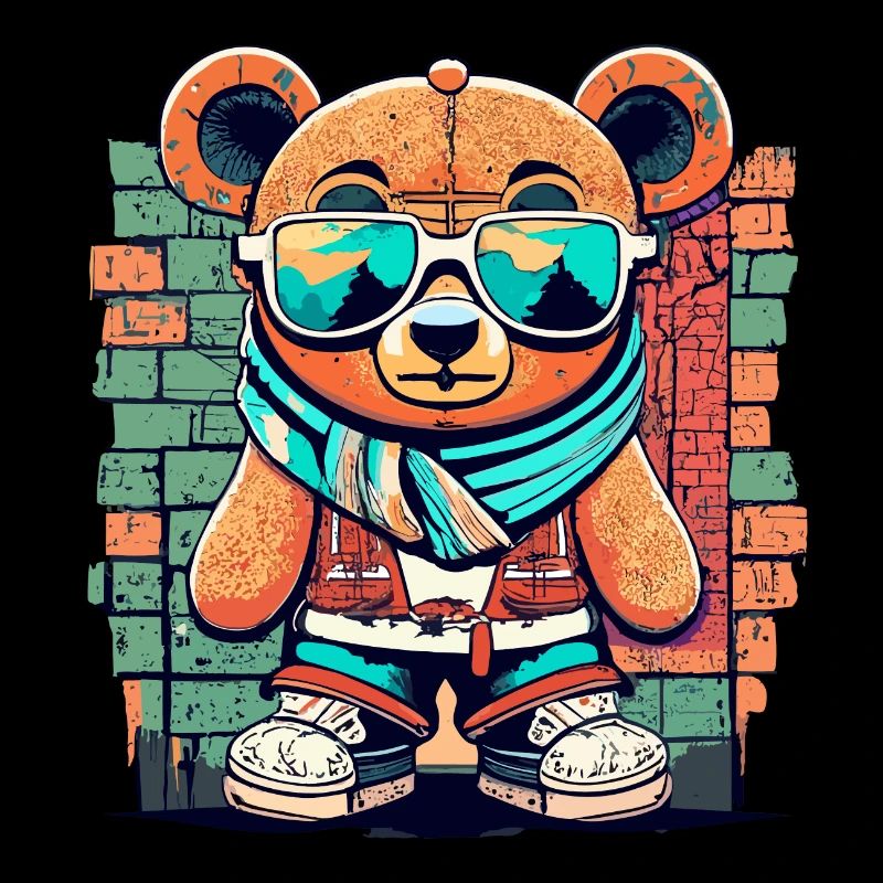 Grafitti teddy bear