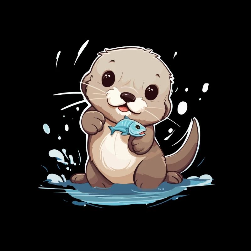 Mignon bébé loutre