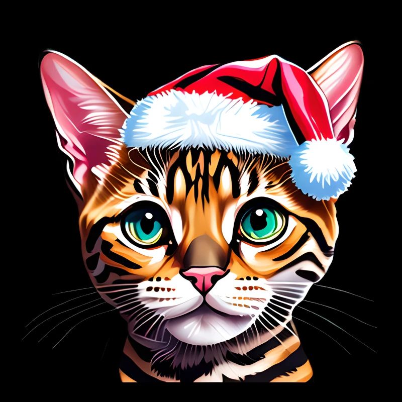 Weihnachten Bengalkätzchen Bengalkatze Kätzchen