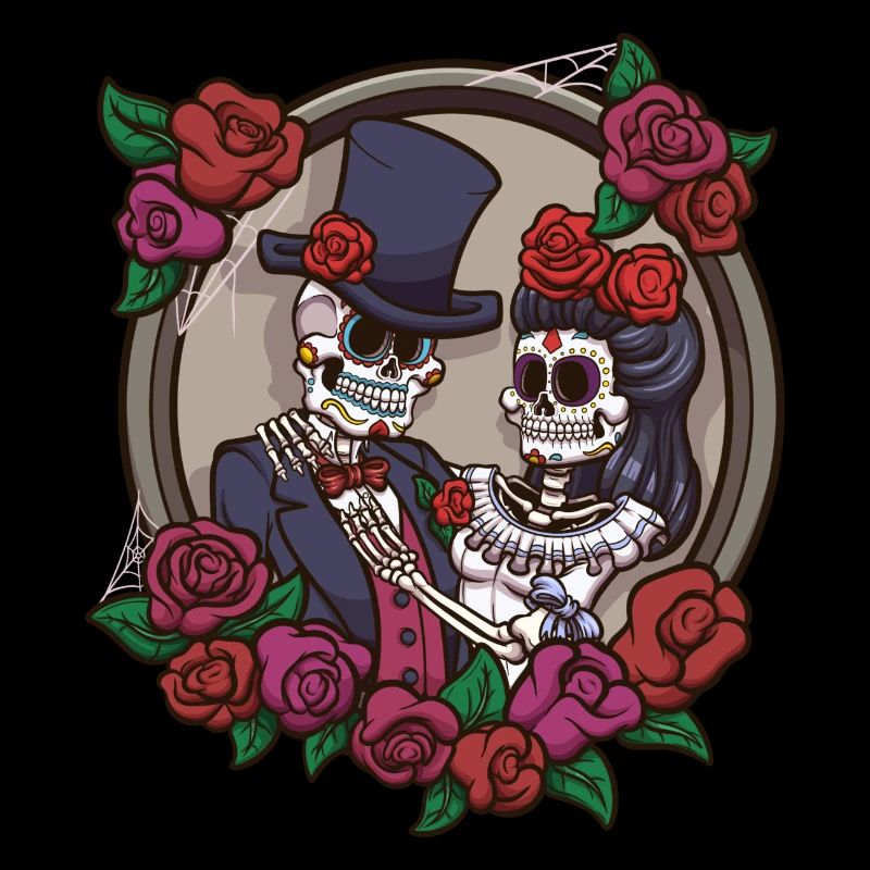 Sugar Skull Skeleton Couple