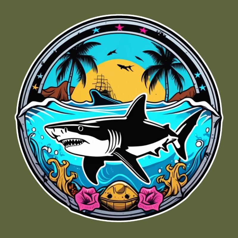 Shark & Sunset