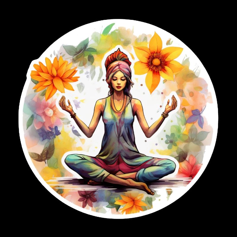 young woman meditating