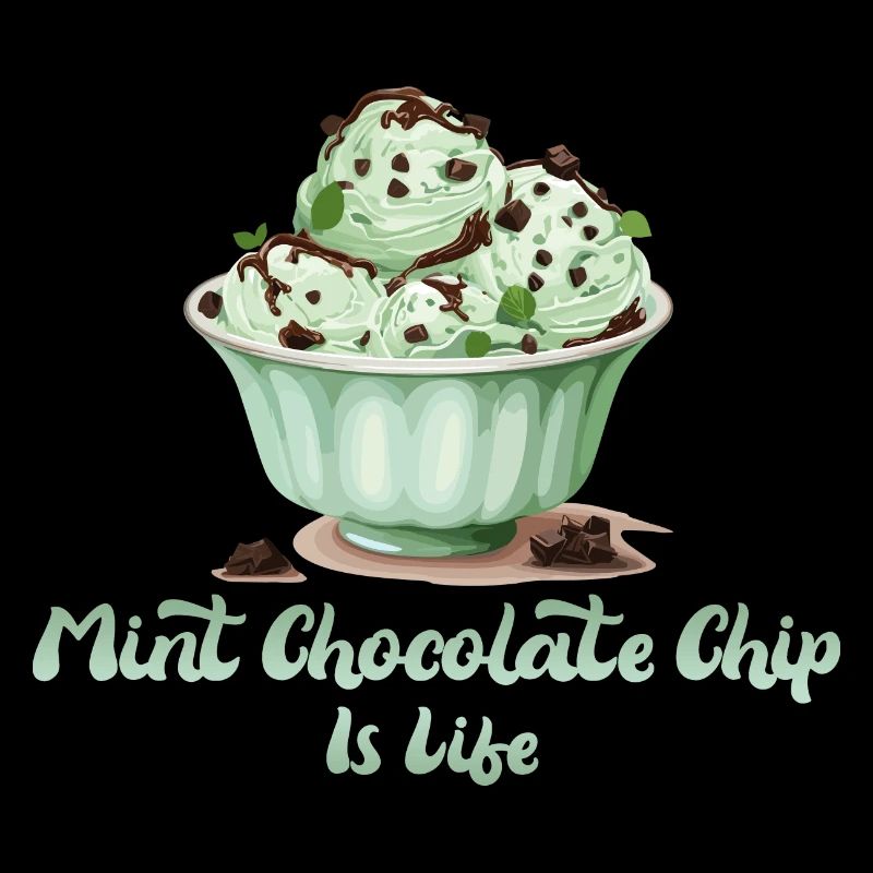 Minz Schoko Chip Eis Ist Leben